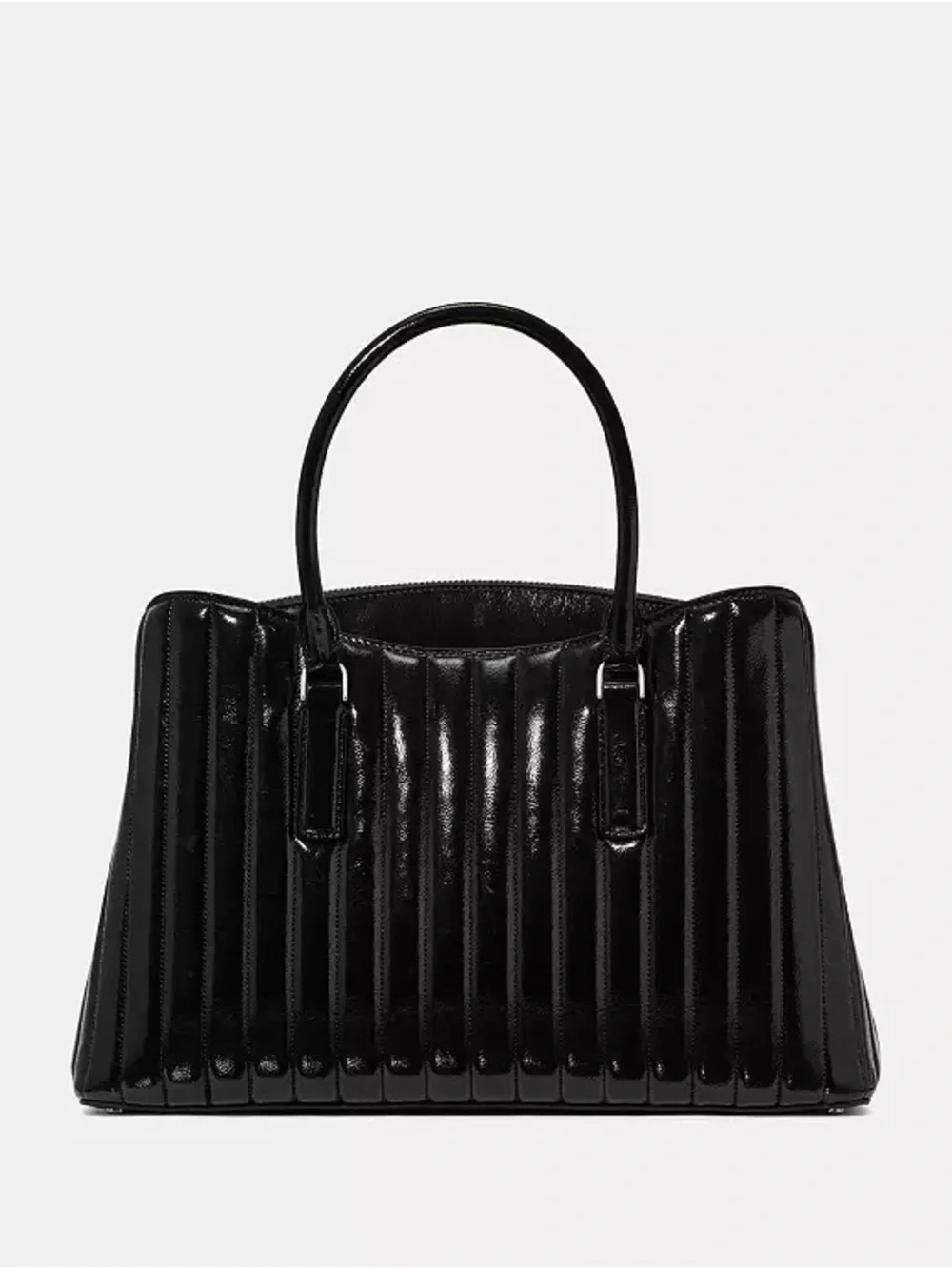 Kate Spade Thompson Street Shiny Quilted Convertible satchel Bag, Black NEW NWT